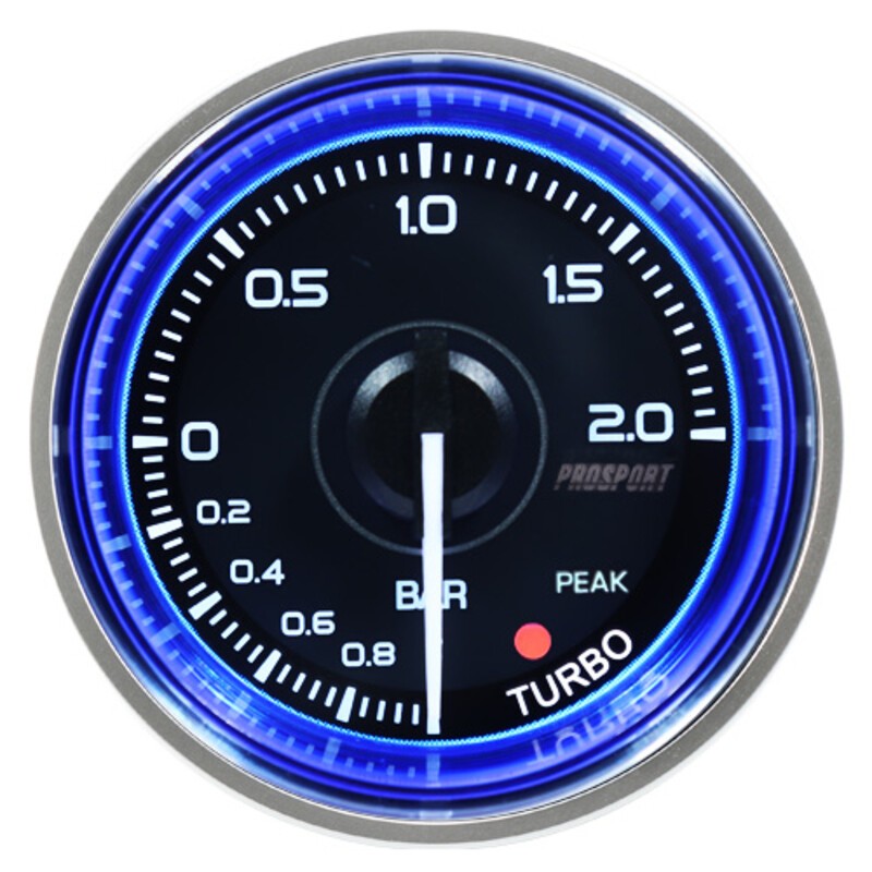 Turbodruck Manometer ProSport - Ø52mm - Crystal Blue