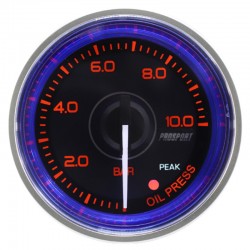 Pression Huile - Manomètre ProSport - Ø52mm - Crystal Blue
