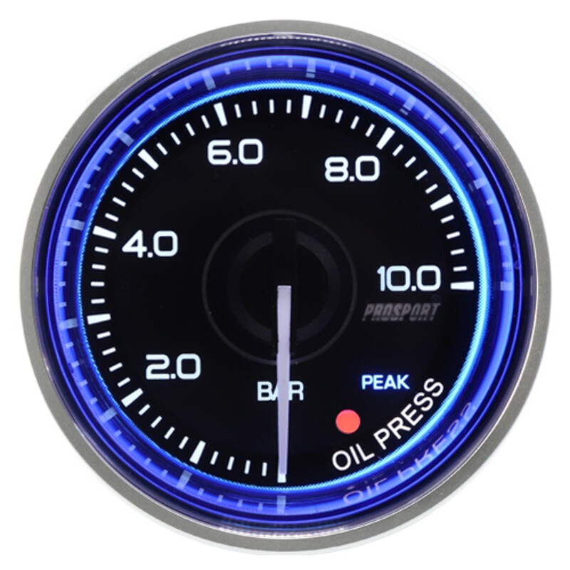 ProSport Oil Pressure Gauge - Ø52mm - Crystal Blue