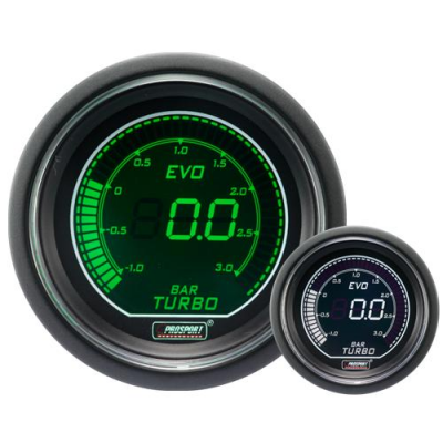 ProSport gauge turbo boost pressure 52mm - EVO - White/green ProSport gauge turbo boost pressure 52mm - EVO - White/green