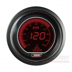 ProSport gauge oil temperature - 52 mm - EVO - Blue/Red