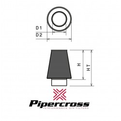 Pipercross - Universalfilter mit konischem Hals